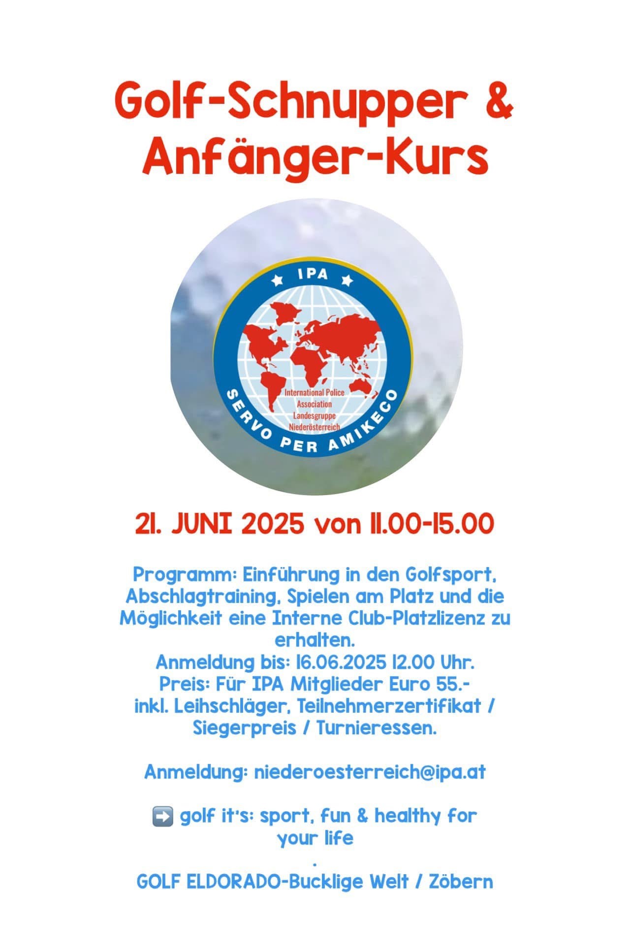 Golf Anfänger